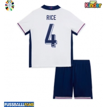 England Declan Rice #4 Heimtrikotsatz Kinder EM 2024 Kurzarm (+ Kurze Hosen)